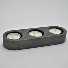 Afbeelding in Gallery-weergave laden, tealight holder donkergrijs gemarmerd