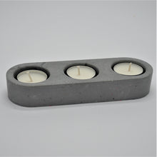 Afbeelding in Gallery-weergave laden, tealight holder lichtgrijs gespikkeld
